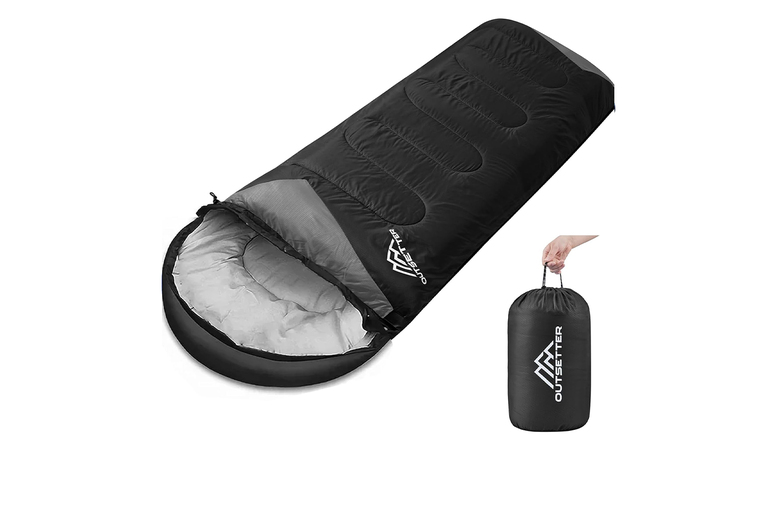 Lightweight Waterproof 3-Season Sleeping Bag – Ripstop Shell, Compact Pack, 220cm, Adult & Kids Camping Gear | Wowcher