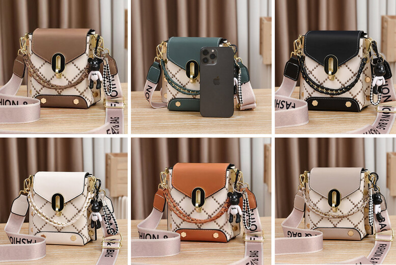 Unisex Square Crossbody Shoulder Bag, Yellow | Wowcher