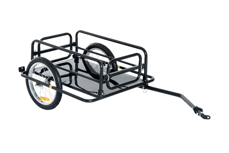 Bike Cargo Trailer with Steel Frame in Black | Wowcher Bike Cargo Trailer with Steel Frame in Black | Wowcher