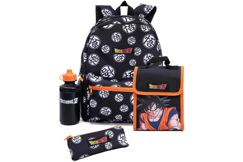 Dragon Ball Z School Backpack Set – Durable Polyester, 4-Piece Kit, Spacious & Kid-Friendly | Wowcher