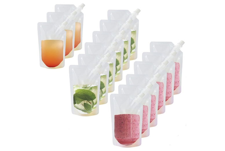 500ml Clear Drink Pouches – Portable & Eco-Friendly | Wowcher