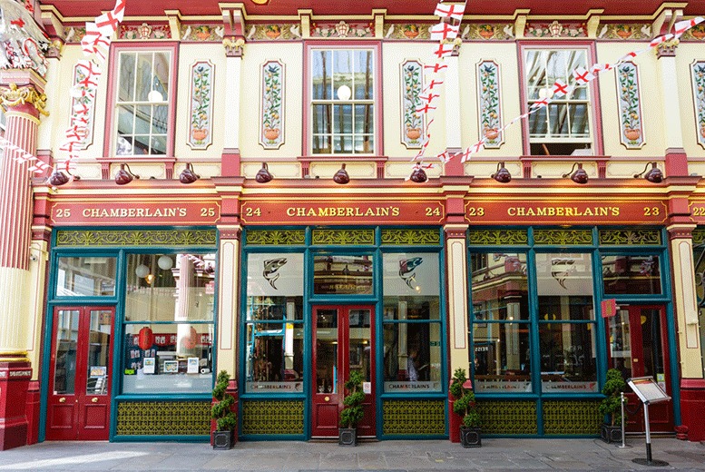 £29 for a two-course meal for two including a glass of Prosecco each, or £34 for a three-course meal at Chamberlain’s, Leadenhall Market - save up to 52%