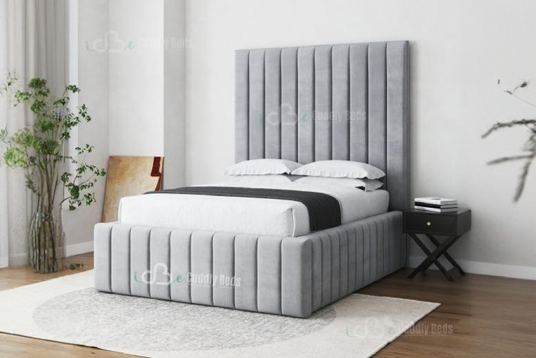 Iris Luxe Contemporary Upholstered King Size Bed Frame with Optional Ottoman Storage – Minimalist Bedroom Furniture | Wowcher Iris Luxe Contemporary Upholstered King Size Bed Frame with Optional Ottoman Storage – Minimalist Bedroom Furniture | Wowcher