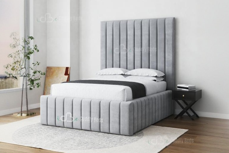 Iris Lux Modern Double Ottoman Storage Bed Frame – Upholstered Fabric, Wingless, Space-Saving | Wowcher Iris Lux Modern Double Ottoman Storage Bed Frame – Upholstered Fabric, Wingless, Space-Saving | Wowcher