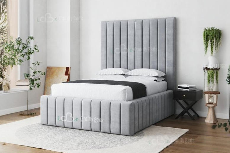 Iris Luxury Upholstered Bed Frame – Contemporary Wingless Double or King Size with Optional Ottoman Storage | Wowcher Iris Luxury Upholstered Bed Frame – Contemporary Wingless Double or King Size with Optional Ottoman Storage | Wowcher