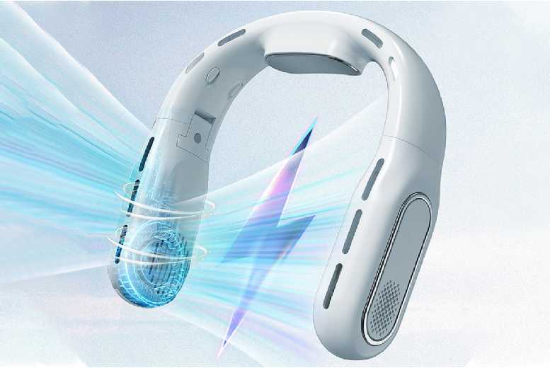 360° Bladeless Rechargeable Neck Fan – 3-Speed, Foldable & USB-C Powered Personal Cooler | Wowcher 360° Bladeless Rechargeable Neck Fan – 3-Speed, Foldable & USB-C Powered Personal Cooler | Wowcher