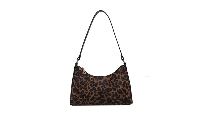 Unisex Black Animal Print Vegan Leather Handbag - Compact Satchel, Versatile Carry, Bold Cow/Leopard/Zebra Prints | Wowcher