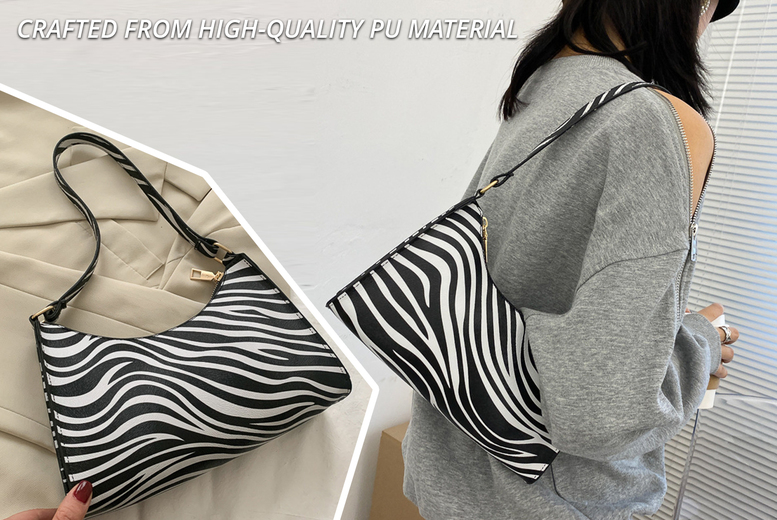 Animal Print Women's Handbag, Zebra print | Wowcher