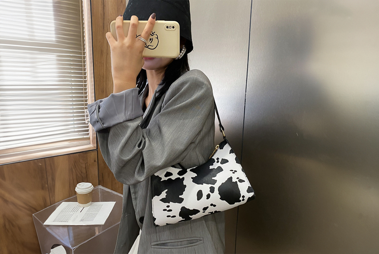 Animal Print Women's Handbag, Cow print | Wowcher