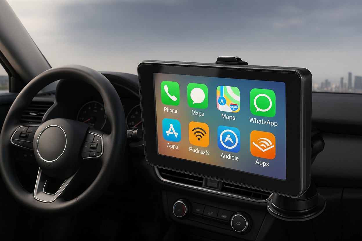 7” Touch Screen Wireless CarPlay - Seamless iOS & Android Integration! | Wowcher