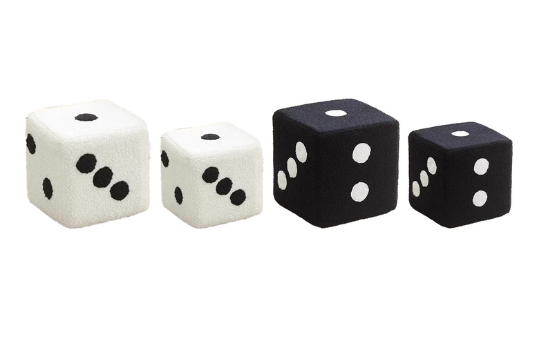Scandinavian Dice Design Plush Wooden Stool – 4 Options | Wowcher