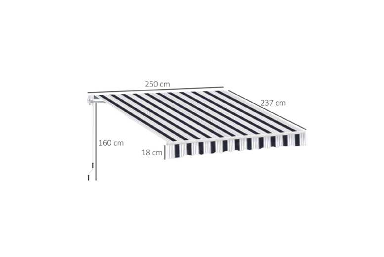 Stunning 2.5×2 m Blue/White Striped Canopy | Wowcher Stunning 2.5×2 m Blue/White Striped Canopy | Wowcher
