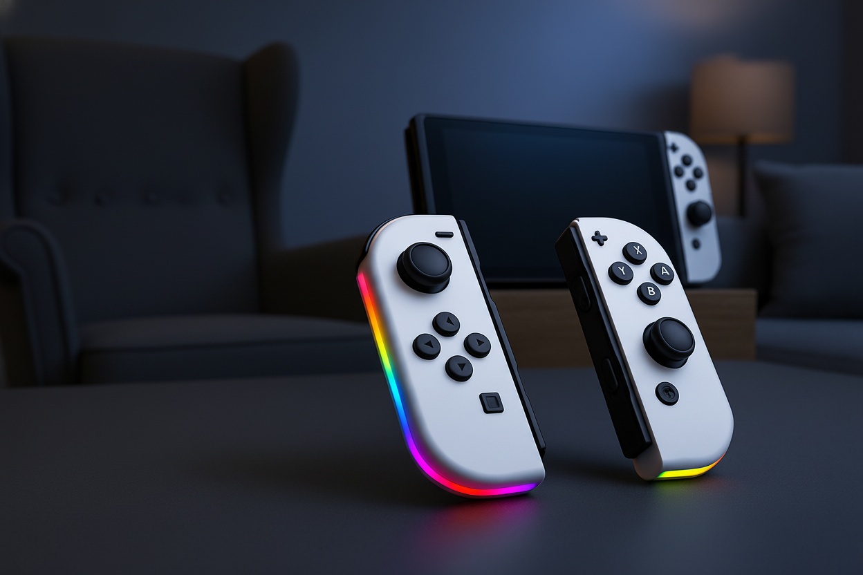 Ultimate RGB Wireless Switch Controller - Pro Joystick, Turbo Burst, Customisable Lighting | Wowcher