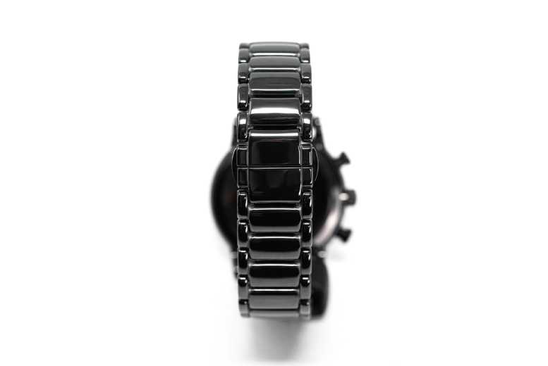 Emporio Armani AR1507 Black Ceramic Chronograph Quartz Watch – 43mm, Water-Resistant, Luxury Style | Wowcher Emporio Armani AR1507 Black Ceramic Chronograph Quartz Watch – 43mm, Water-Resistant, Luxury Style | Wowcher