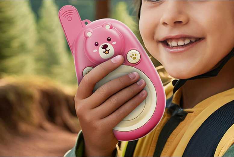 2Pcs Kids Walkie Talkies Set – Cartoon Two-Way Radios for Ages 4+, Outdoor Adventure Play, Pony/Dinosaur/Bear Designs | Wowcher