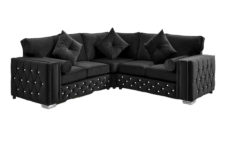 Milano Plush Velvet Corner Sofa & Living Room Collection – Modern 5-Seater, Armchair, Footstool & Coffee Table | Wowcher Milano Plush Velvet Corner Sofa & Living Room Collection – Modern 5-Seater, Armchair, Footstool & Coffee Table | Wowcher