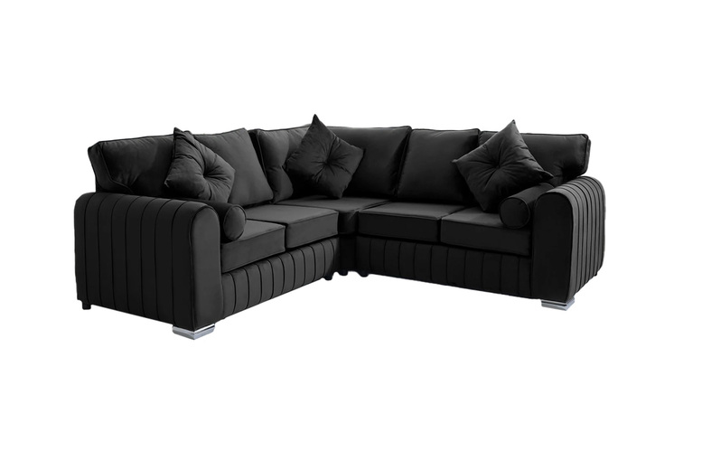 Lilly Plush Velvet Corner Sofa Range – Modern L-Shaped Sofa, 2C2 Fullback, Armchair & Footstool, 6 Colours | Wowcher Lilly Plush Velvet Corner Sofa Range – Modern L-Shaped Sofa, 2C2 Fullback, Armchair & Footstool, 6 Colours | Wowcher