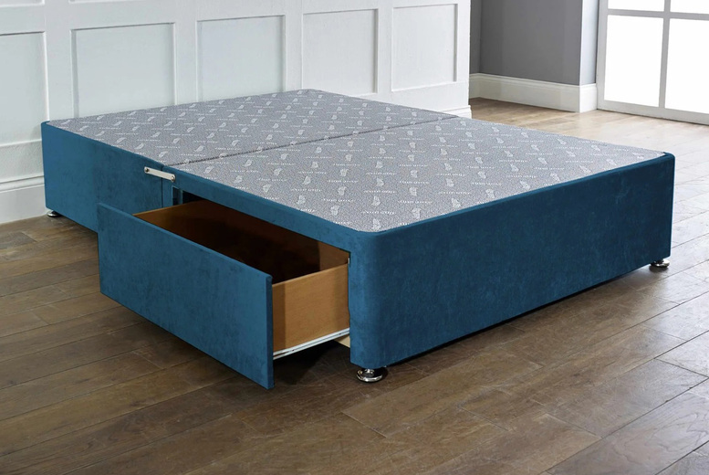 Luxury Reinforced Divan Bed Base with Storage in Teal Green – 5 Sizes! Luxury Reinforced Divan Bed Base with Storage in Teal Green – 5 Sizes!