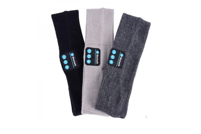 Wireless Bluetooth Headphones Headband - Hands-Free Music, Built-In Mic, 5-Hour Battery, Soft Fabric, One-Size-Fits-All (Black, Light Grey, Dark Grey) | Wowcher