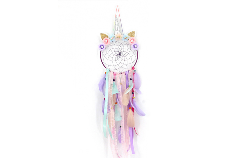 Unicorn Dream Catcher Toy – Pink or Purple, LED Option, Ages 3+, Magical Bedroom Decor | Wowcher