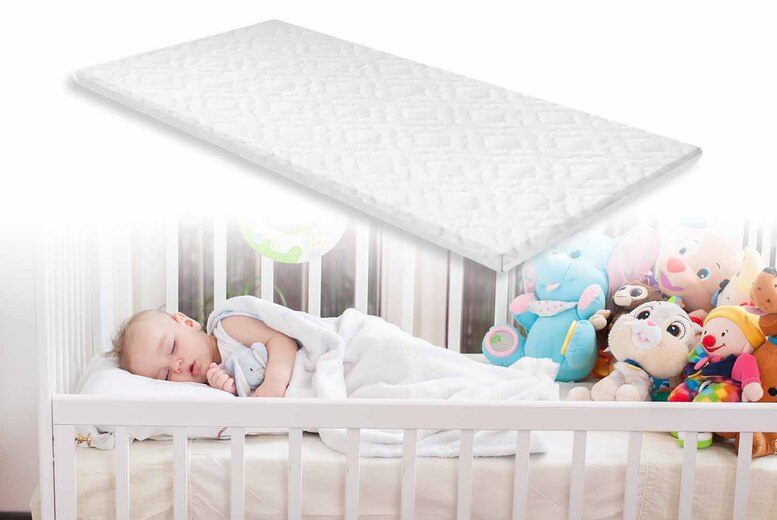 Premium Travel Baby Cot Mattress with Washable Cover – 4 Sizes | Wowcher
