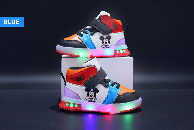 Unisex Kids' Disney  Light-Up Trainers, UK 7, Blue | Wowcher
