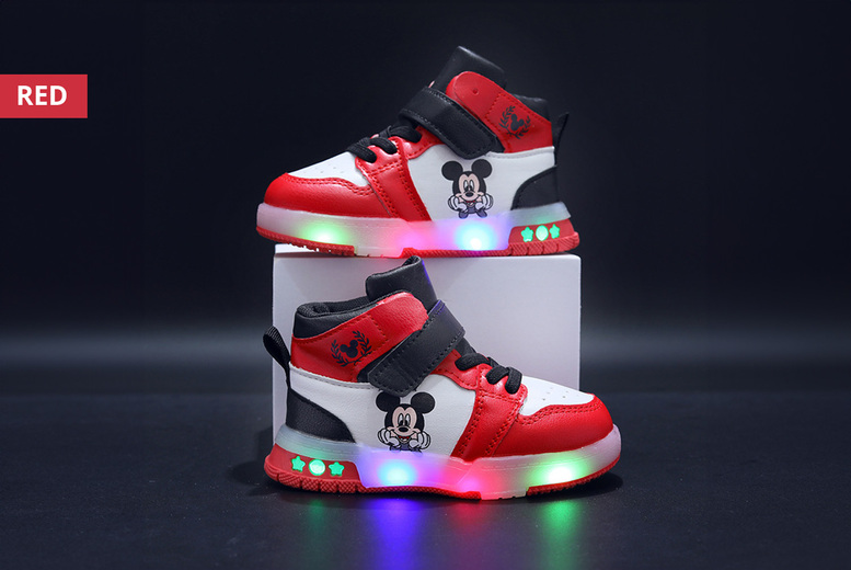 Unisex Kids' Disney  Light-Up Trainers, UK 6, Red | Wowcher