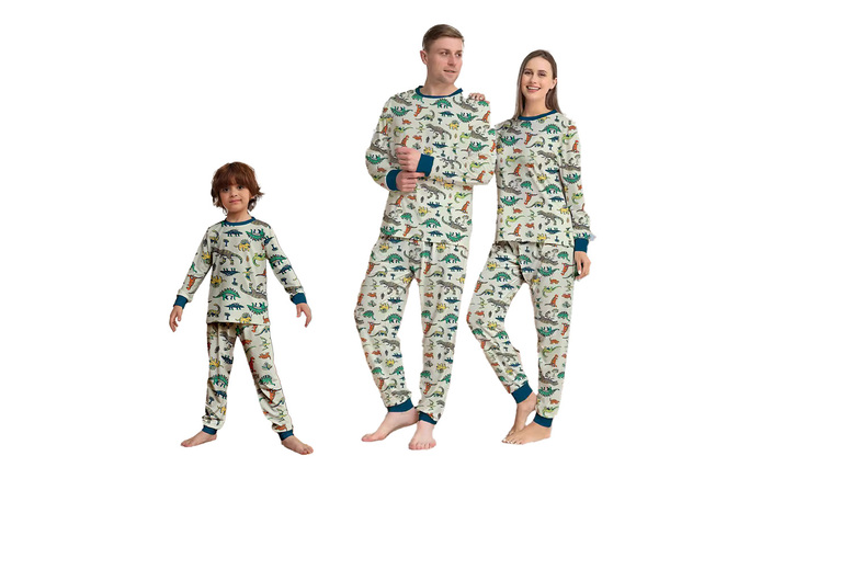 Family Christmas Dinosaur Pyjamas – Soft Touch, Matching Sets for Adults, Kids & Baby, All Sizes | Wowcher