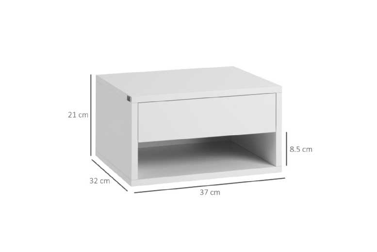 Stylish Set of 2 Floating Bedside Tables | Wowcher