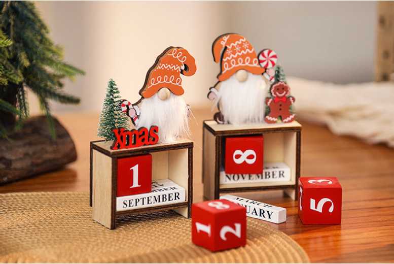 Santa Wooden Advent Calendar Ornament – Christmas Countdown Decoration for Kids & Families | Wowcher
