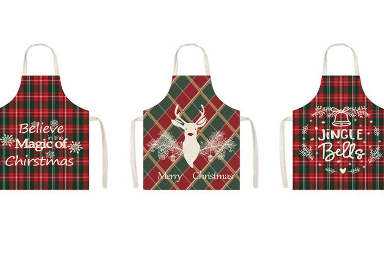 Unisex Black Festive Christmas Special Apron – 3 Designs | Wowcher