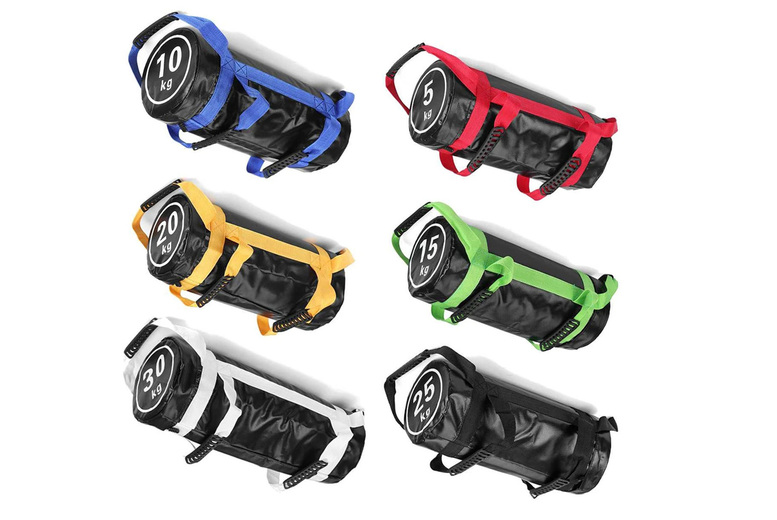 Adjustable Unfilled Power Bag – Heavy-Duty PVC, 6 Sizes, 6 Colours, Multi-Handle Gym Training Sandbag | Wowcher Adjustable Unfilled Power Bag – Heavy-Duty PVC, 6 Sizes, 6 Colours, Multi-Handle Gym Training Sandbag | Wowcher