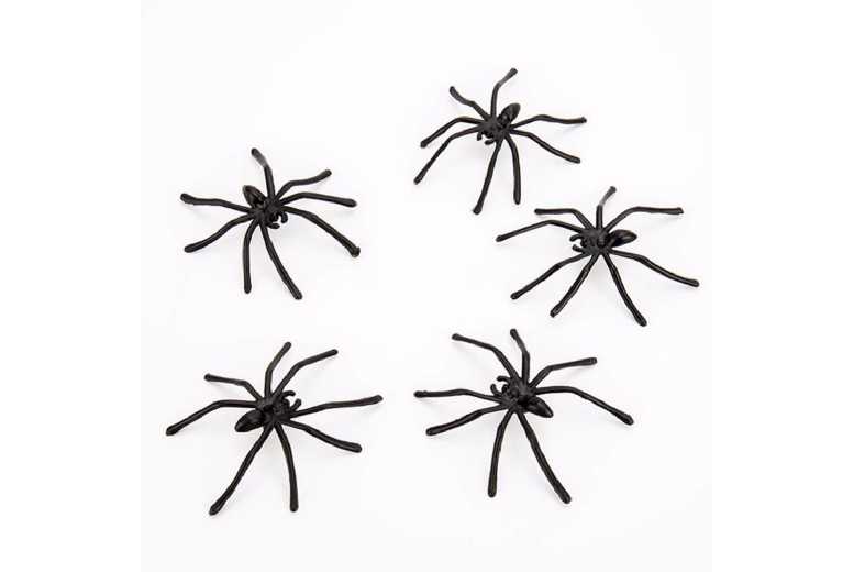 Halloween House Spider Props – 100 Pack Realistic Black Spiders for Fancy Dress, Pranks & Party Decor | Wowcher