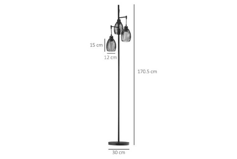 Stylish Industrial 3-Light Dimmable Floor Lamp | Wowcher Stylish Industrial 3-Light Dimmable Floor Lamp | Wowcher