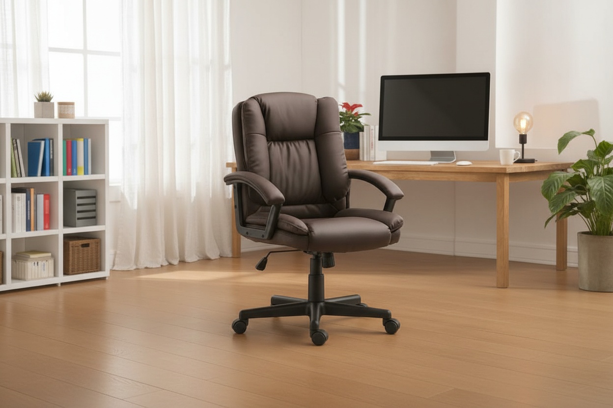 Ergonomic PU Leather Gaming Chair - Executive Esports Recliner, Adjustable Height, 360° Swivel, 120kg Capacity | Wowcher