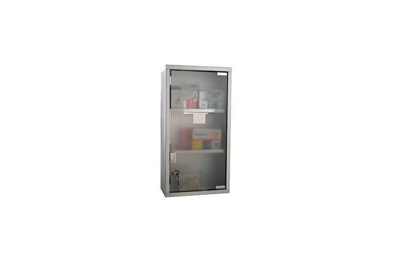 Stainless Steel Lockable Wall Mounted Medicine Cabinet – Compact Storage Solution | Wowcher