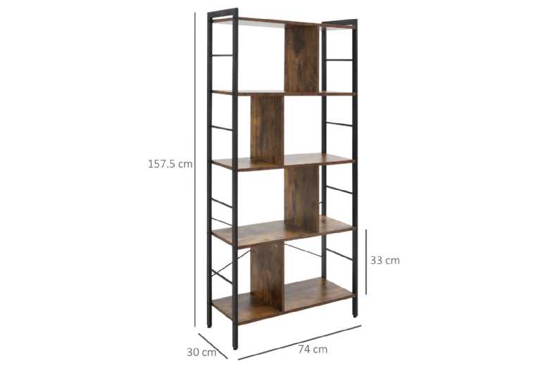 Stylish Metal Frame Standing Bookcase | Wowcher