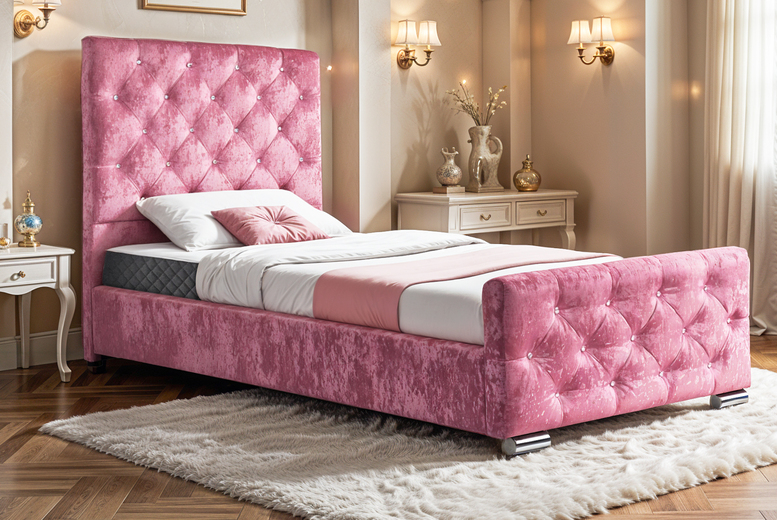 Princess Kids Bed Frame & Mattress Set - 4 Sizes | Wowcher