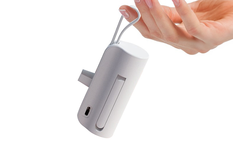 5000mAh Mini Portable Power Bank - Fast Charging, Universal for iPhone & Android, Ultra-Compact, Multiple Colours | Wowcher