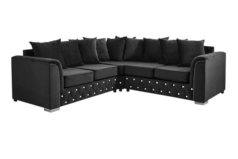 Plush Velvet 2c2 Corner Sofa – Scatter Back, Diamond Stitch, 6 Colours, Modern Style | Wowcher Plush Velvet 2c2 Corner Sofa – Scatter Back, Diamond Stitch, 6 Colours, Modern Style | Wowcher