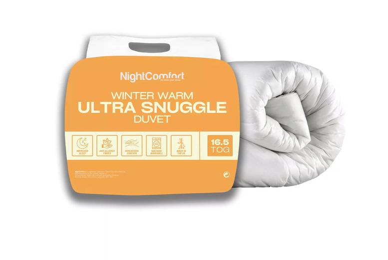 NightComfort 16.5 Tog Hypoallergenic Winter Duvet – Machine Washable, Ultra Warm, 4 Sizes | Wowcher