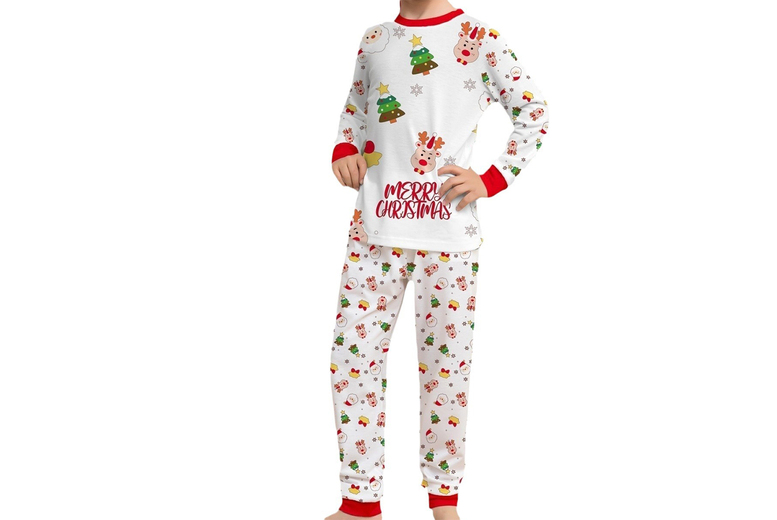 Unisex Black Lightweight Breathable Family Christmas Pyjama Set – Stretch & Style | Wowcher