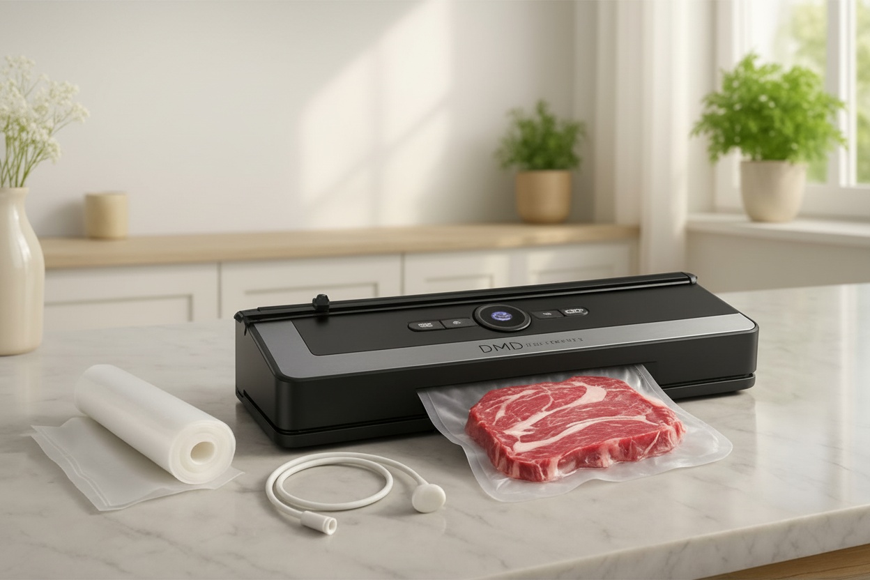 Vacuum Sealer Starter Kit - Multi-Function Food Preserver, One-Touch, Compact Countertop Appliance | Wowcher