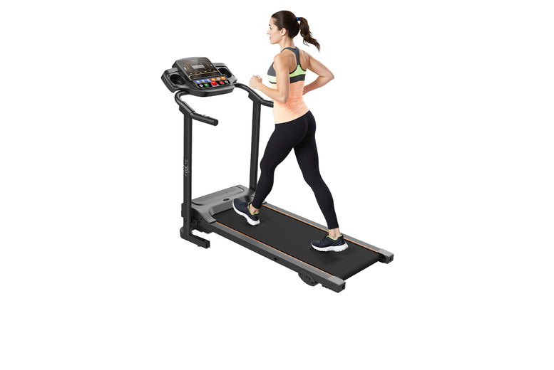 Folding Bluetooth Electric Treadmill – Adjustable Incline, Pulse Sensors, 1.5HP Motor, Compact Home Gym Cardio Machine | Wowcher