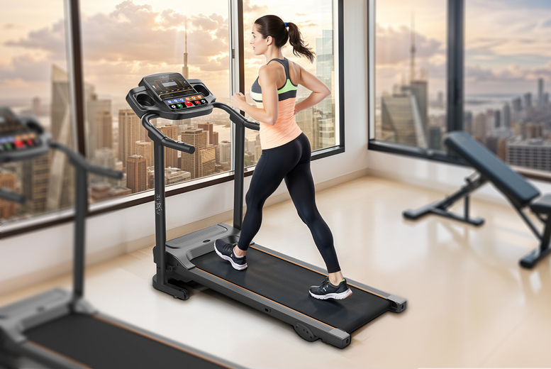 Bluetooth-Enabled Electric Treadmill with Adjustable Incline Deal
