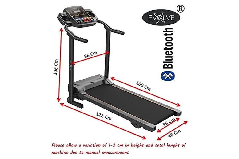 Dynamic Auto Incline Folding Treadmill – Heavy-Duty Steel Frame, Bluetooth, 120kg Capacity | Wowcher