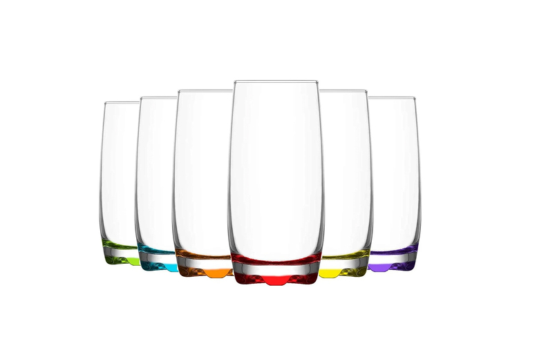 6 x 390ml Multicolour Highball Glass Set – Durable Glassware for Parties & Everyday Use | Wowcher 6 x 390ml Multicolour Highball Glass Set – Durable Glassware for Parties & Everyday Use | Wowcher