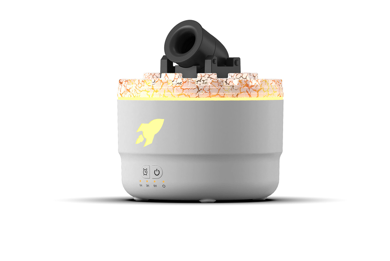 USB Aroma Diffuser Table Lamp – Modern Flame-Effect, Compact, Black or White, 13.2cm x 13.2cm x 16.2cm | Wowcher