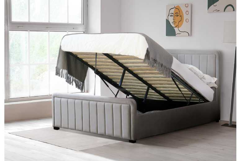 Elegant Fabric Brighton Ottoman Bed Frame & Sturdy Base – Modern Storage Design | Wowcher Elegant Fabric Brighton Ottoman Bed Frame & Sturdy Base – Modern Storage Design | Wowcher