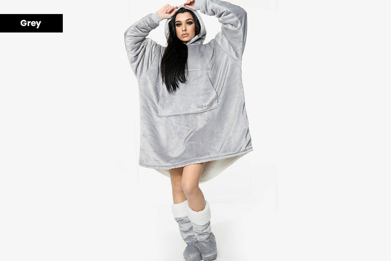 Unisex A grey blanket hoodie | Wowcher